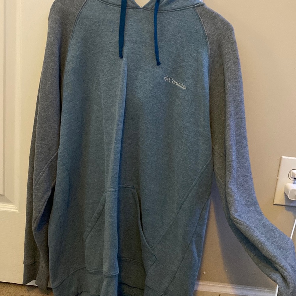 Columbia hoodie gray and blue